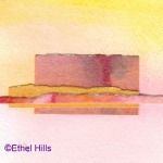 Ethel Hills - Mini Collage #49 - Mixed Media Collage - approx. 3" x 3"